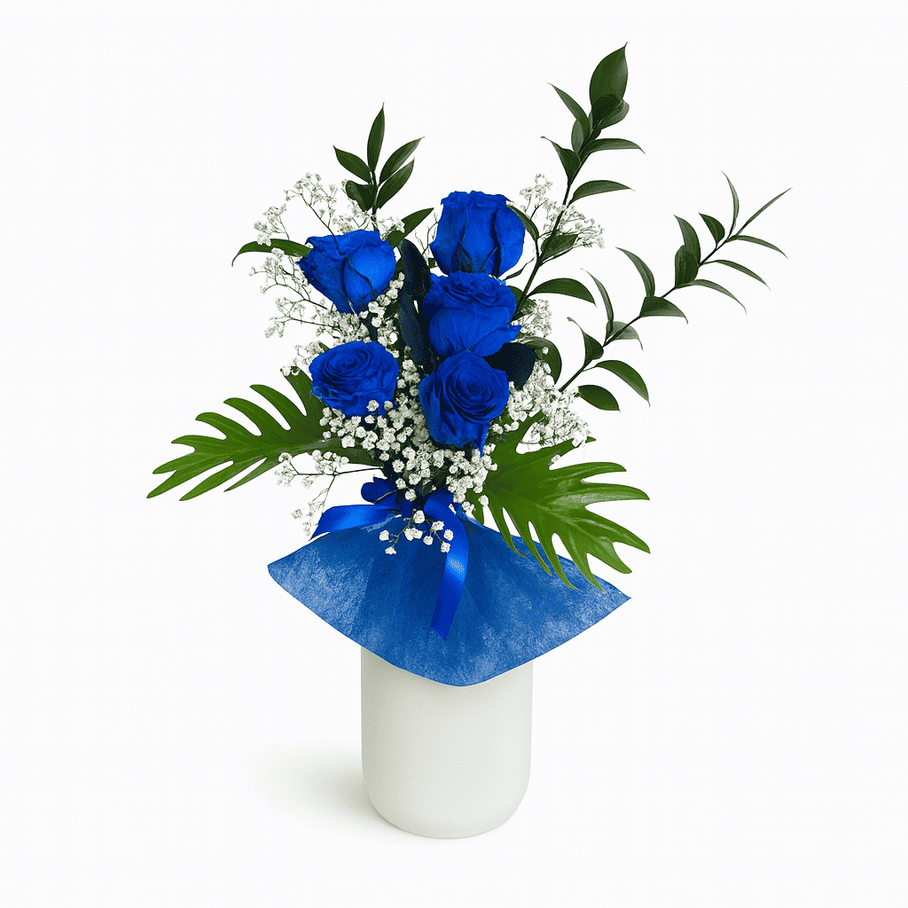 Rosas Azules Decoradas